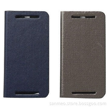 Luxury Leather Wallet Mobile Phone Case with Card Slot, for HTC One M8 Perfectly Fits the Shape